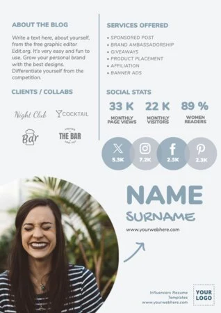Edit an Influencer CV