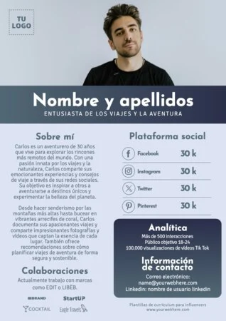 Edita un CV de Influencer