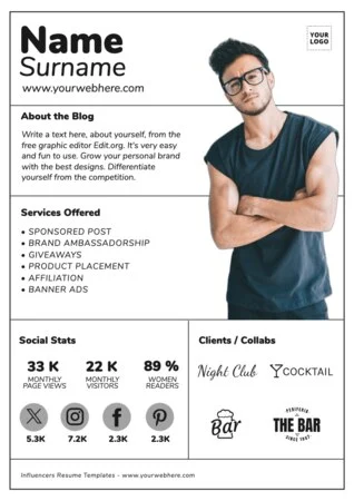 Edit an Influencer CV