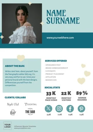 Edit an Influencer CV