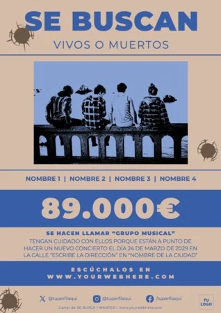 Edita un cartel de Se Buscan