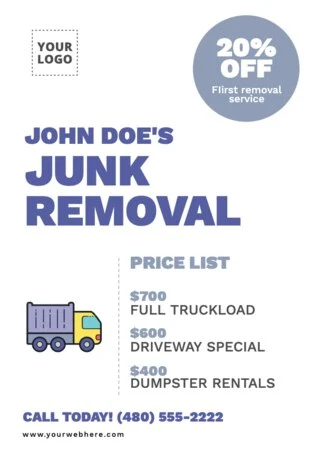 Edit a junk removal template