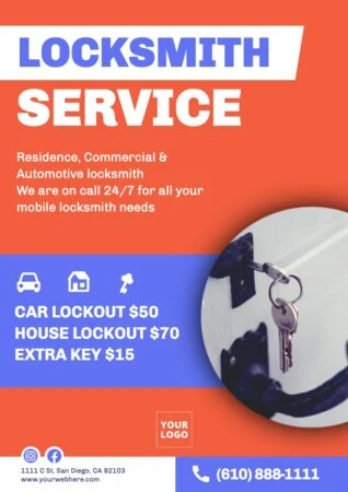 Edit a design for locksmith services