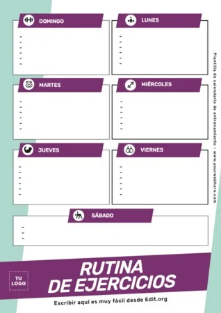 Edita un Calendario para Ejercicios
