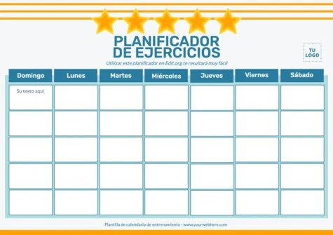 Edita un Calendario para Ejercicios