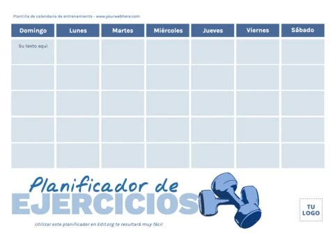 Edita un Calendario para Ejercicios