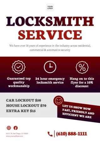 Edit a design for locksmith services