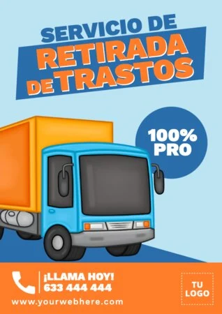 Editar una plantilla para retirada de trastos