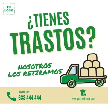 Editar una plantilla para retirada de trastos