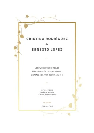 Crear una invitación de boda