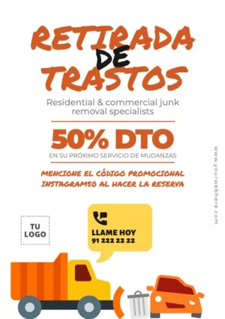 Editar una plantilla para retirada de trastos