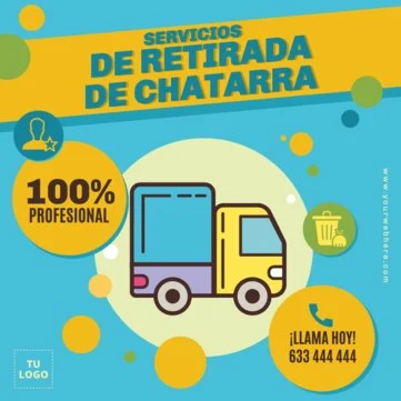 Editar una plantilla para retirada de trastos