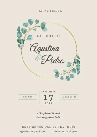 Crear una invitación de boda