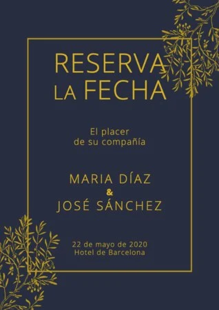 Edita una plantilla Save the Date