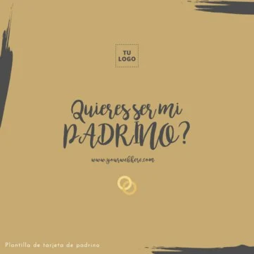 Edita una tarjeta de Dama de Honor