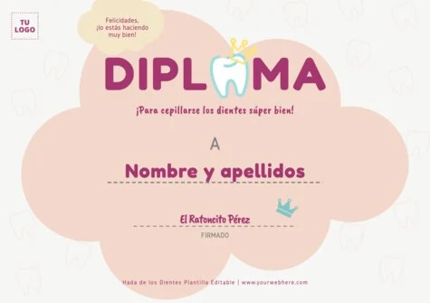 Edita un certificado del Hada de Dientes