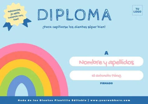 Edita un certificado del Hada de Dientes