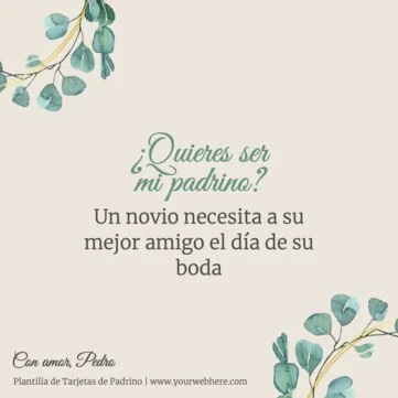 Edita una tarjeta de Padrino