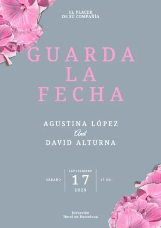 Edita una plantilla Save the Date