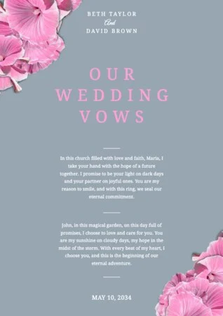 Edit a Marriage Vows example