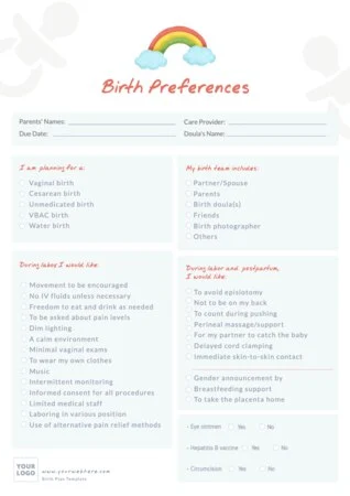 Edit a Birth Plan