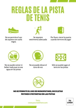 Edita un cartel para tu club de Tenis