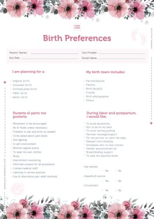 Edit a Birth Plan