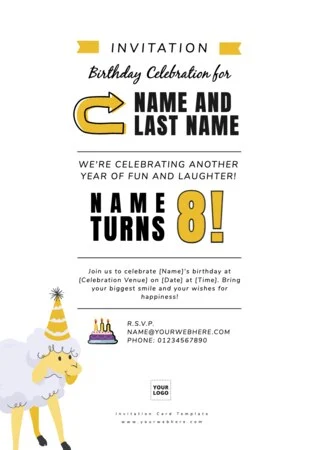 Edit a Birthday invitation