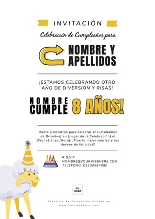 Edita una invitación a Cumpleaños