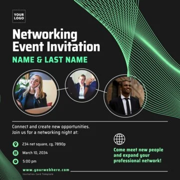 Edit a networking event template