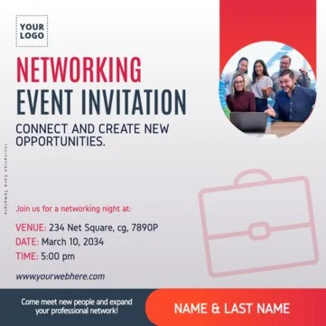 Edit a networking event template