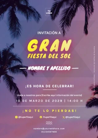 Edita un anuncio de Fiesta en la Playa