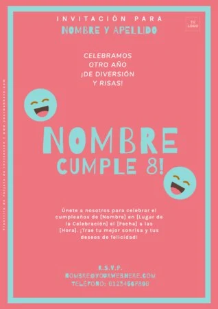 Edita una invitación a Cumpleaños