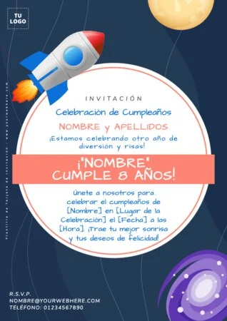 Edita una invitación a Cumpleaños