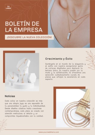 Edita un flyer de joyería