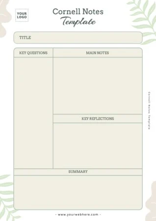 Edit a Cornell note format