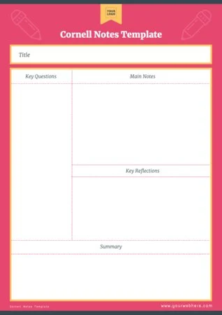 Edit a Cornell note format