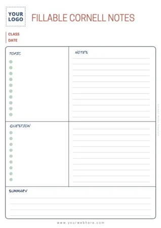 Edit a Cornell note format