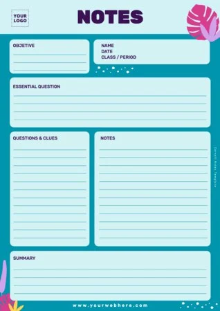 Edit a Cornell note format