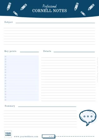 Edit a Cornell note format