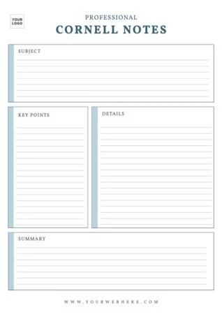 Edit a Cornell note format