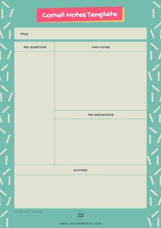 Edit a Cornell note format