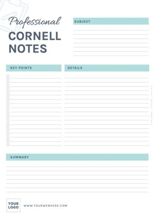 Edit a Cornell note format