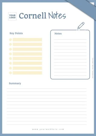 Edit a Cornell note format