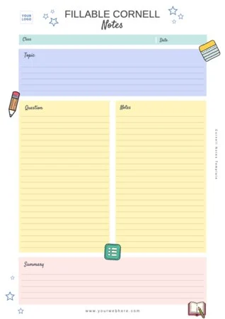 Edit a Cornell note format