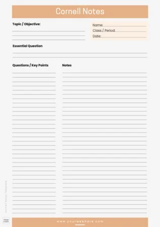 Edit a Cornell note format