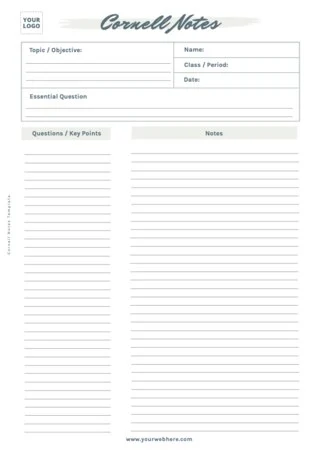 Edit a Cornell note format