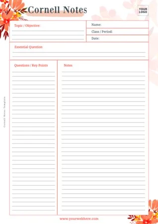 Edit a Cornell note format