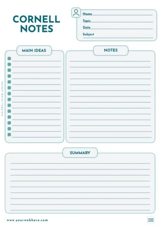 Edit a Cornell note format