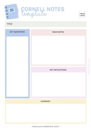 Edit a Cornell note format